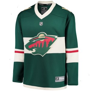 Minnesota Wild Fanatics Branded Youth Home Replica Blank Jersey - Green