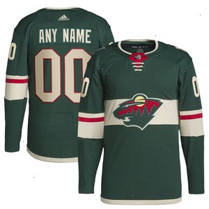 Minnesota Wild adidas Home Primegreen Authentic Pro Custom Jersey - Green