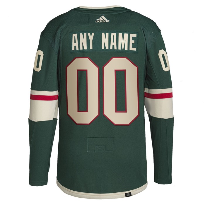 Minnesota Wild adidas Home Primegreen Authentic Pro Custom Jersey - Green