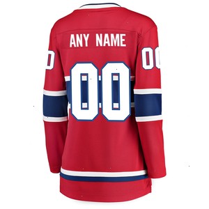 Montreal Canadiens Fanatics Branded Women's Home Breakaway Custom Jersey - Red