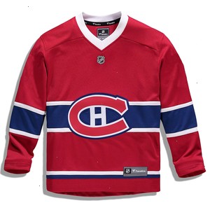 Montreal Canadiens Fanatics Branded Youth Home Replica Blank Jersey - Red