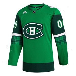 Montreal Canadiens adidas St. Patrick's Day Authentic Custom Jersey - Kelly Green