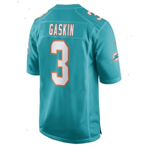 Myles Gaskin Miami Dolphins Nike Game Player Jersey - Aqua