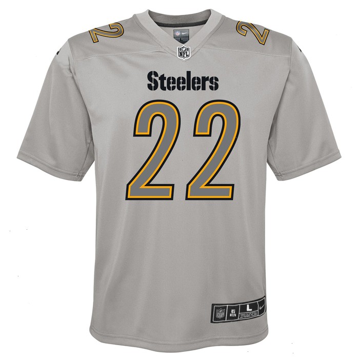 Najee Harris Pittsburgh Steelers Nike Youth Atmosphere Game Jersey - Gray