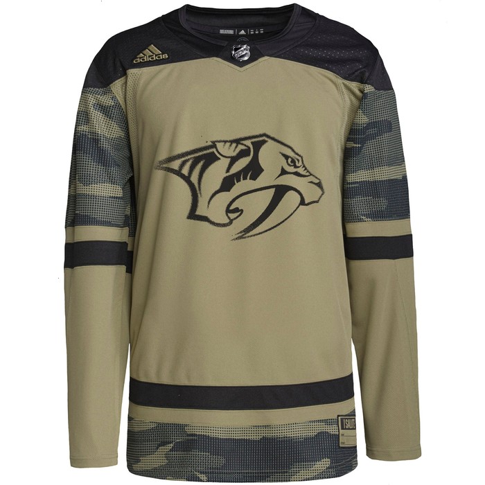 Nashville Predators adidas Military Appreciation Team Authentic Custom Practice Jersey - Camo 1