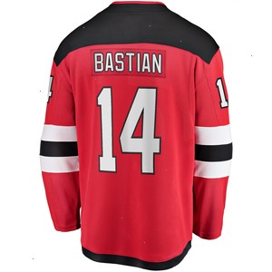 Nathan Bastian New Jersey Devils Fanatics Branded Home Breakaway Player Jersey - Red