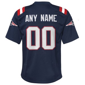 New England Patriots Nike Youth Custom Game Jersey - Navy