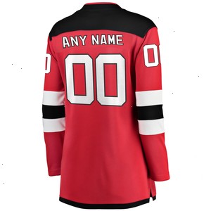 New Jersey Devils Fanatics Branded Women's Home Breakaway Custom Jersey - Red