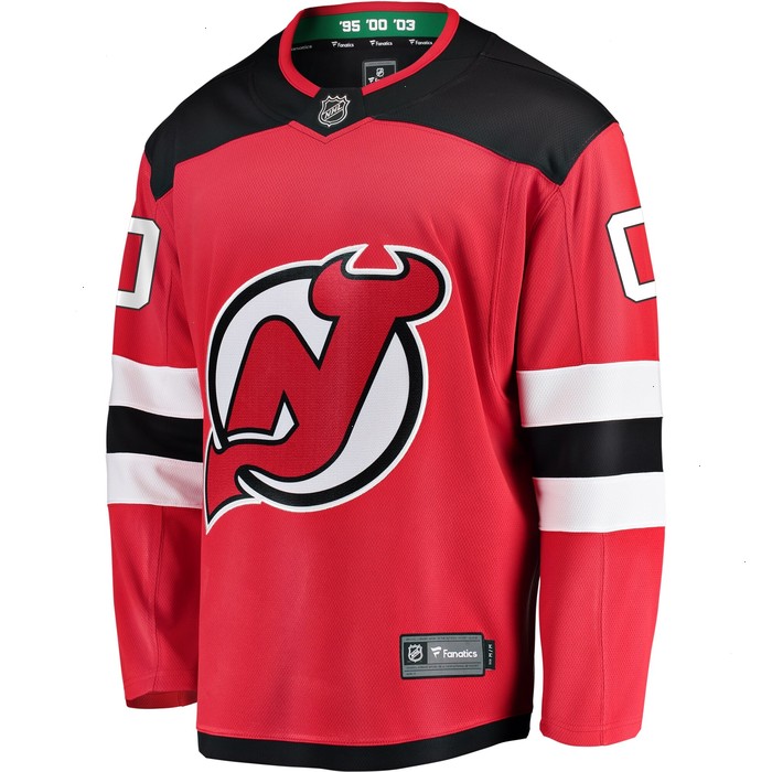 New Jersey Devils Fanatics Branded Youth Home Breakaway Custom Jersey - Red