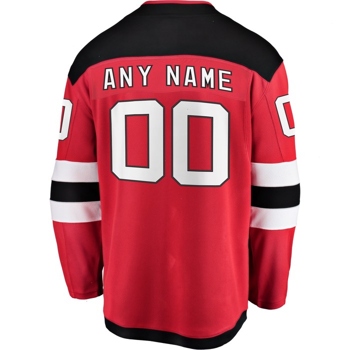 New Jersey Devils Fanatics Branded Youth Home Breakaway Custom Jersey - Red