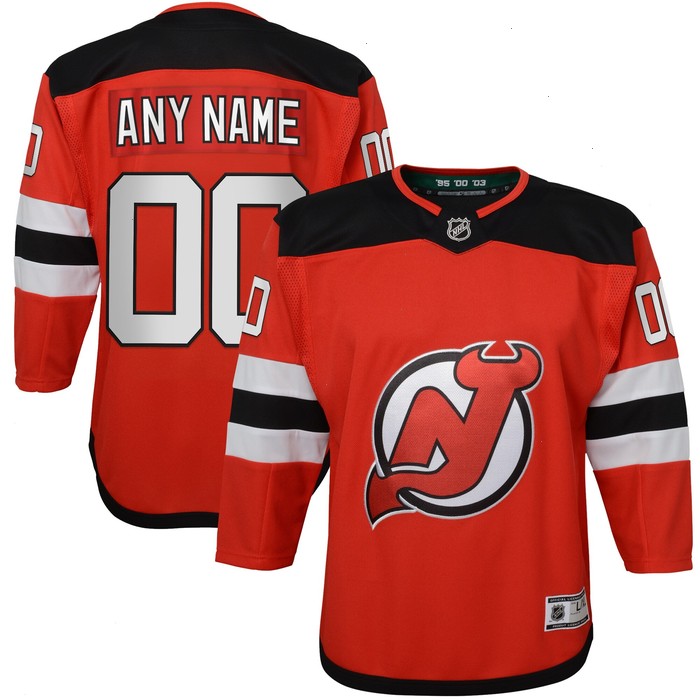 New Jersey Devils Youth Home Premier Custom Jersey - Red