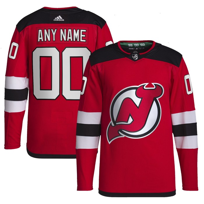 New Jersey Devils adidas Home Primegreen Authentic Pro Custom Jersey - Red