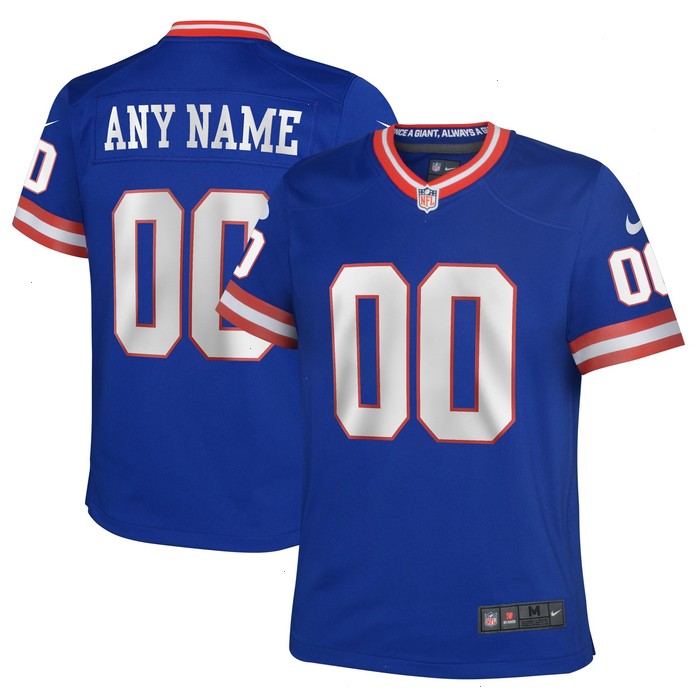 New York Giants Nike Youth Classic Custom Game Jersey - Royal