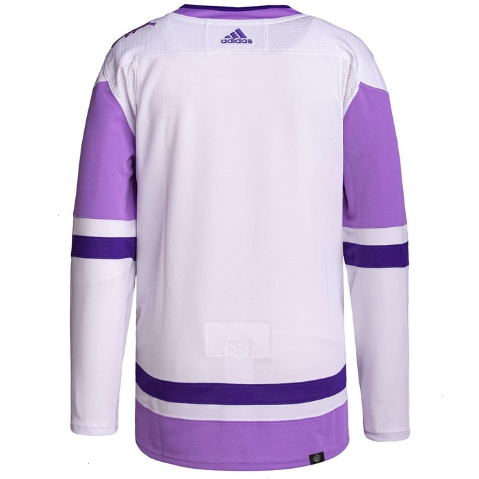 New York Islanders adidas Hockey Fights Cancer Primegreen Authentic Blank Practice Jersey - White/Purple