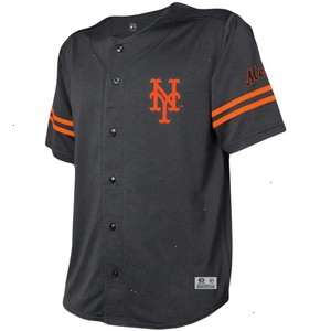 New York Mets Stitches Team Fashion Jersey - Black