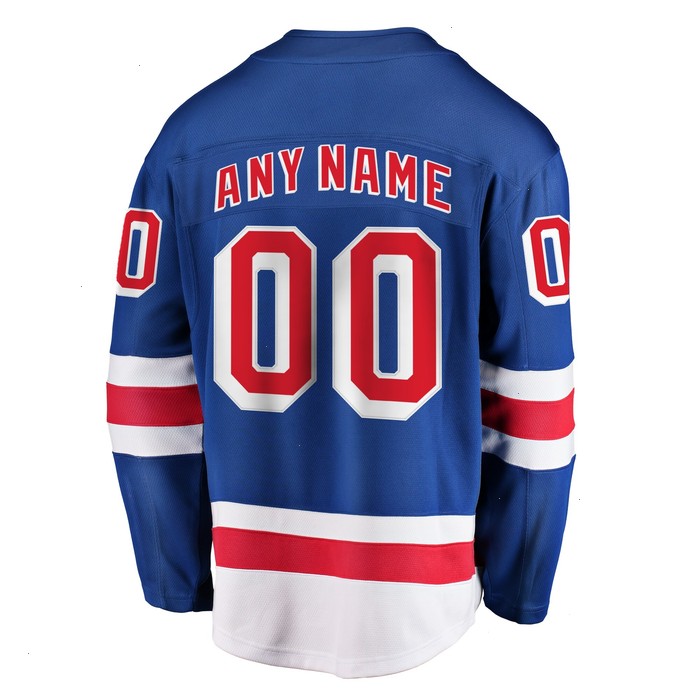 New York Rangers Fanatics Branded Home Breakaway Custom Jersey - Blue