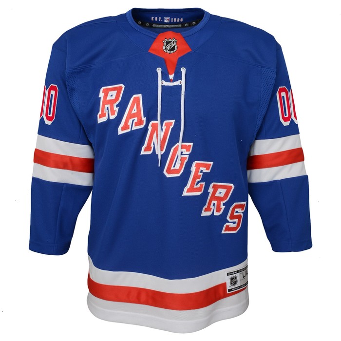 New York Rangers Youth Home Premier Custom Jersey - Blue