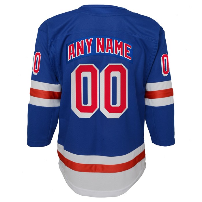 New York Rangers Youth Home Premier Custom Jersey - Blue