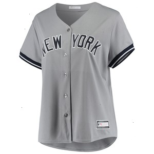 New York Yankees Women's Plus Size Road Replica Team Jersey - Gray