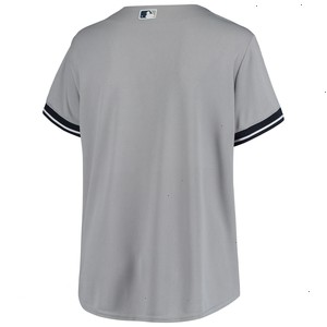 New York Yankees Women's Plus Size Road Replica Team Jersey - Gray