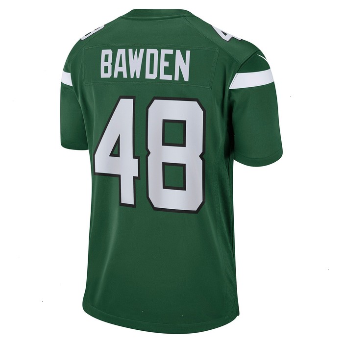 Nick Bawden New York Jets Nike Game Player Jersey - Gotham Green