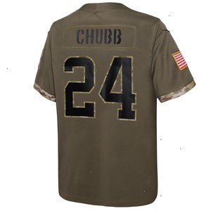 Nick Chubb Cleveland Browns Nike Youth 2022 Salute To Service Player Limited Jersey - Olive