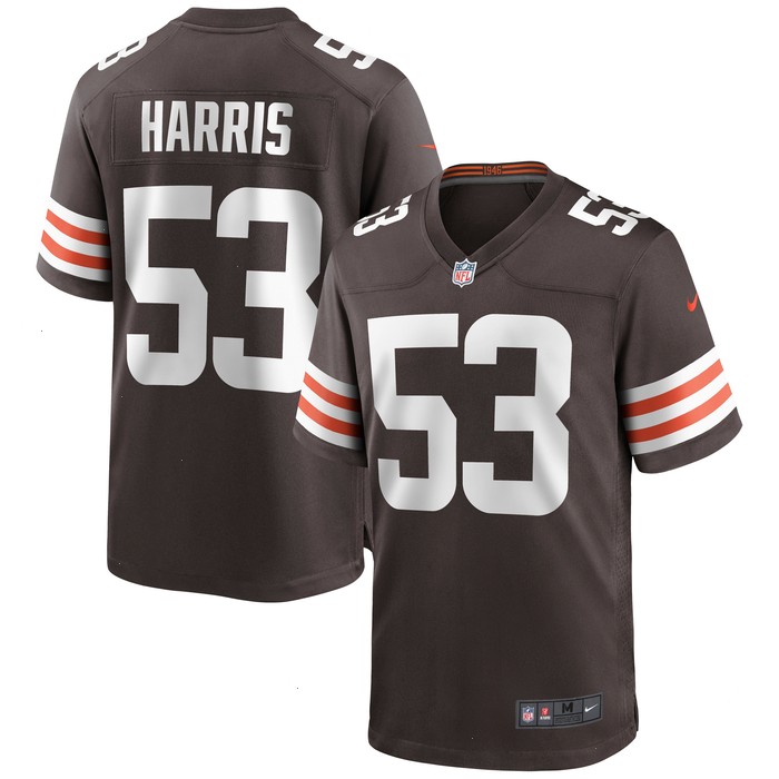 Nick Harris Cleveland Browns Nike Game Jersey - Brown