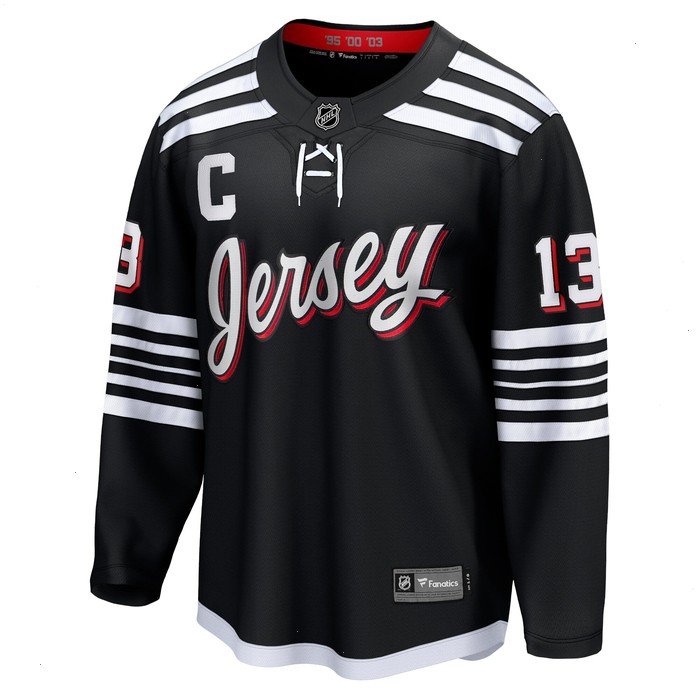 Nico Hischier New Jersey Devils Fanatics Branded Alternate Premier Breakaway Player Jersey - Black