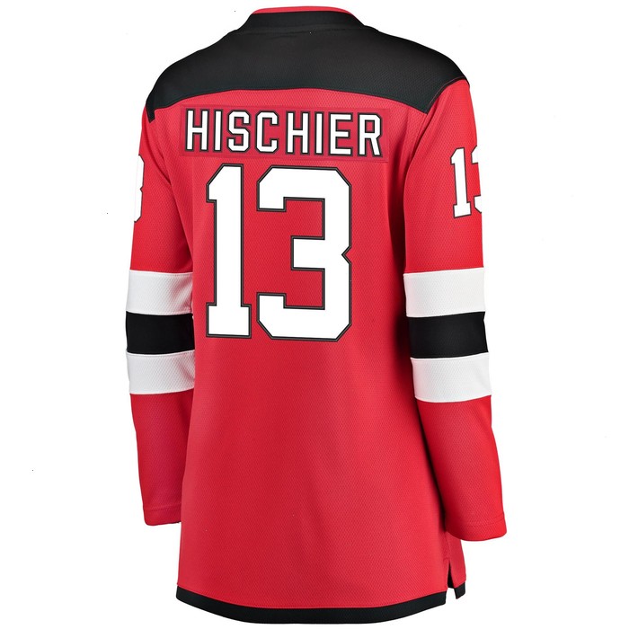 Nico Hischier New Jersey Devils Fanatics Branded Women's Breakaway Home Player Jersey - Red