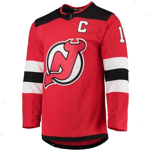 Nico Hischier New Jersey Devils adidas Home Primegreen Authentic Pro Player Jersey - Red