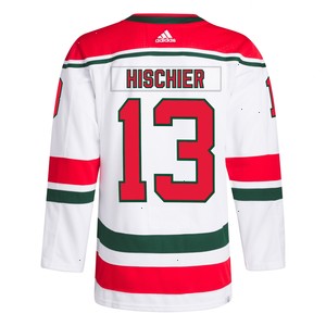 Nico Hischier New Jersey Devils adidas Primegreen Authentic Pro Player Jersey - White