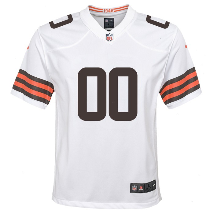 Nike Cleveland Browns Youth Custom Game Jersey - White