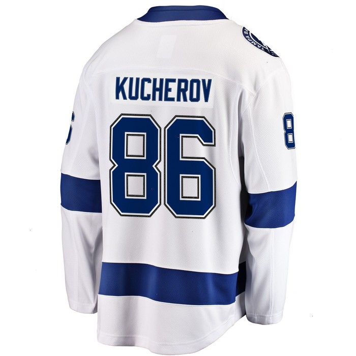 Nikita Kucherov Tampa Bay Lightning Fanatics Branded Away Premier Breakaway Player Jersey - White