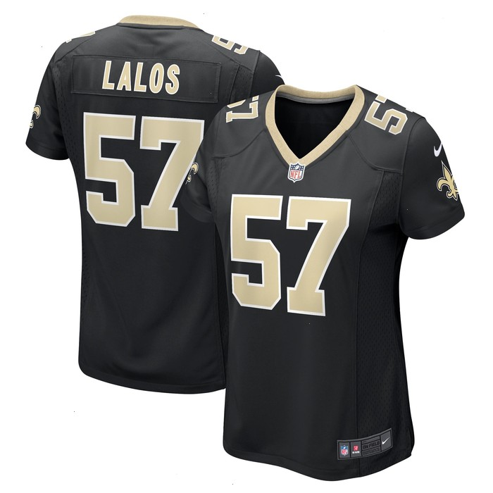 Niko Lalos New Orleans Saints Nike Women's Team Game Jersey - Black