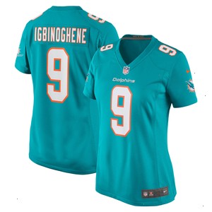 Noah Igbinoghene Miami Dolphins Nike Women's Game Player Jersey - Aqua