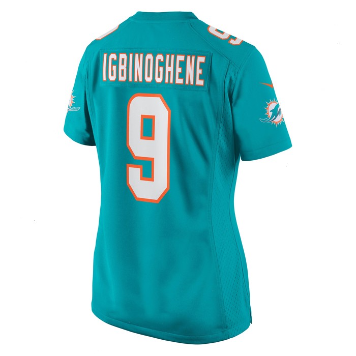 Noah Igbinoghene Miami Dolphins Nike Women's Game Player Jersey - Aqua