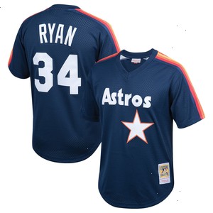 Nolan Ryan Houston Astros Mitchell & Ness Youth Cooperstown Collection Mesh Batting Practice Jersey - Navy