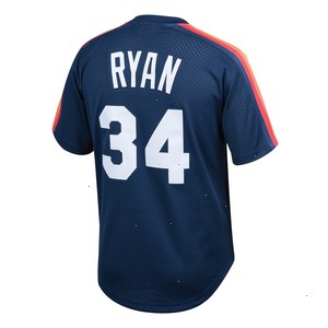 Nolan Ryan Houston Astros Mitchell & Ness Youth Cooperstown Collection Mesh Batting Practice Jersey - Navy