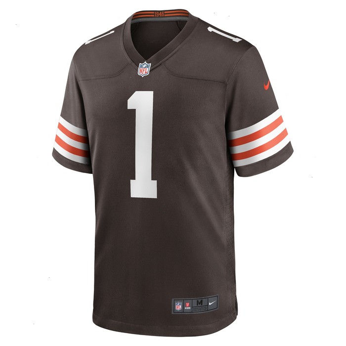 Number 1 Dad Cleveland Browns Nike Game Jersey - Brown