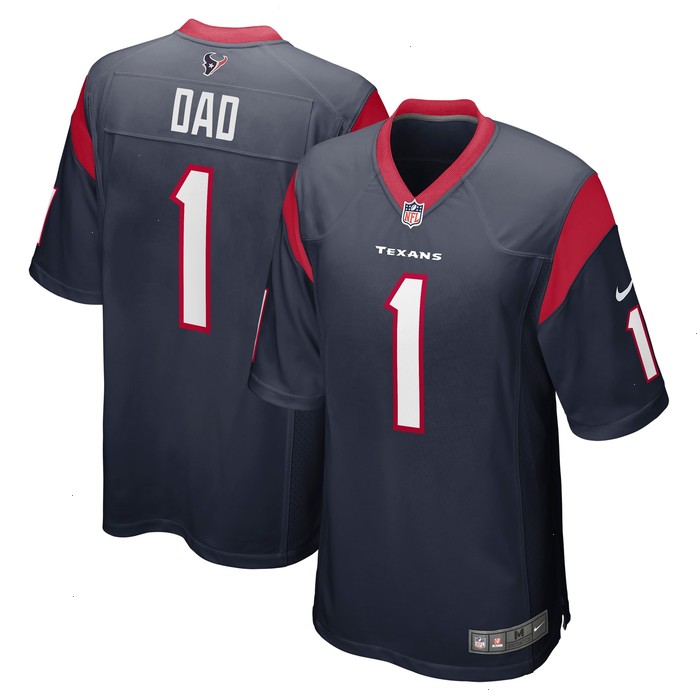 Number 1 Dad Houston Texans Nike Game Jersey - Navy