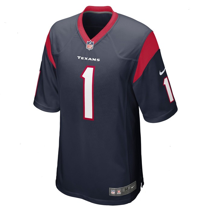 Number 1 Dad Houston Texans Nike Game Jersey - Navy