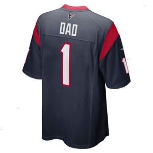 Number 1 Dad Houston Texans Nike Game Jersey - Navy