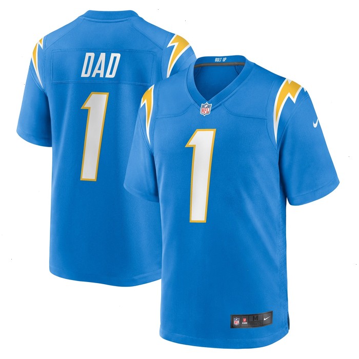 Number 1 Dad Los Angeles Chargers Nike Game Jersey - Powder Blue