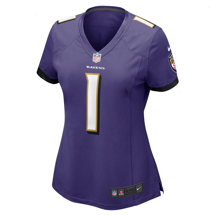 Number 1 Mom Baltimore Ravens Nike Women's Game Jersey - Purple