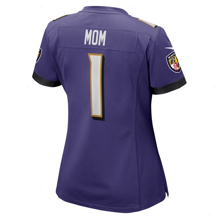 Number 1 Mom Baltimore Ravens Nike Women's Game Jersey - Purple