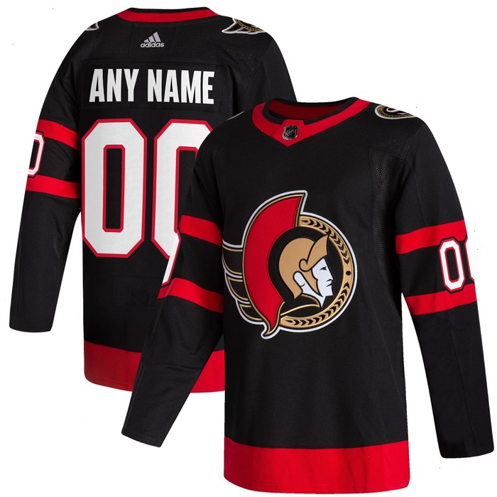 Ottawa Senators adidas 2020/21 Home Authentic Custom Jersey - Black