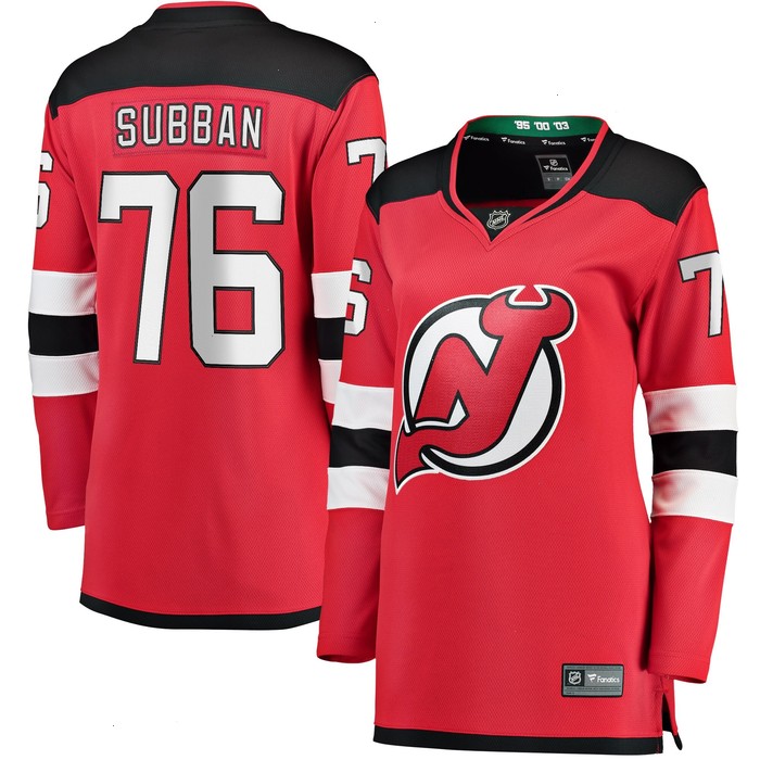 P.K. Subban New Jersey Devils Fanatics Branded Women's Premier Breakaway Player Jersey - Red