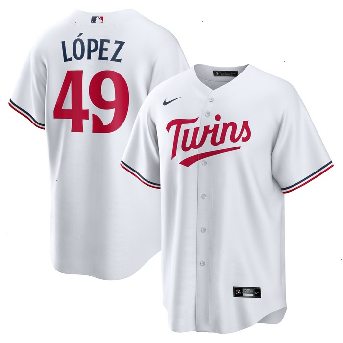 Pablo López Minnesota Twins Nike Home Replica Player Jersey - White