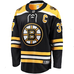 Patrice Bergeron Boston Bruins Fanatics Branded Captain Patch Home Breakaway Jersey - Black