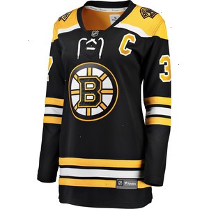 Patrice Bergeron Boston Bruins Fanatics Branded Women's Captain Patch Home Breakaway Jersey - Black